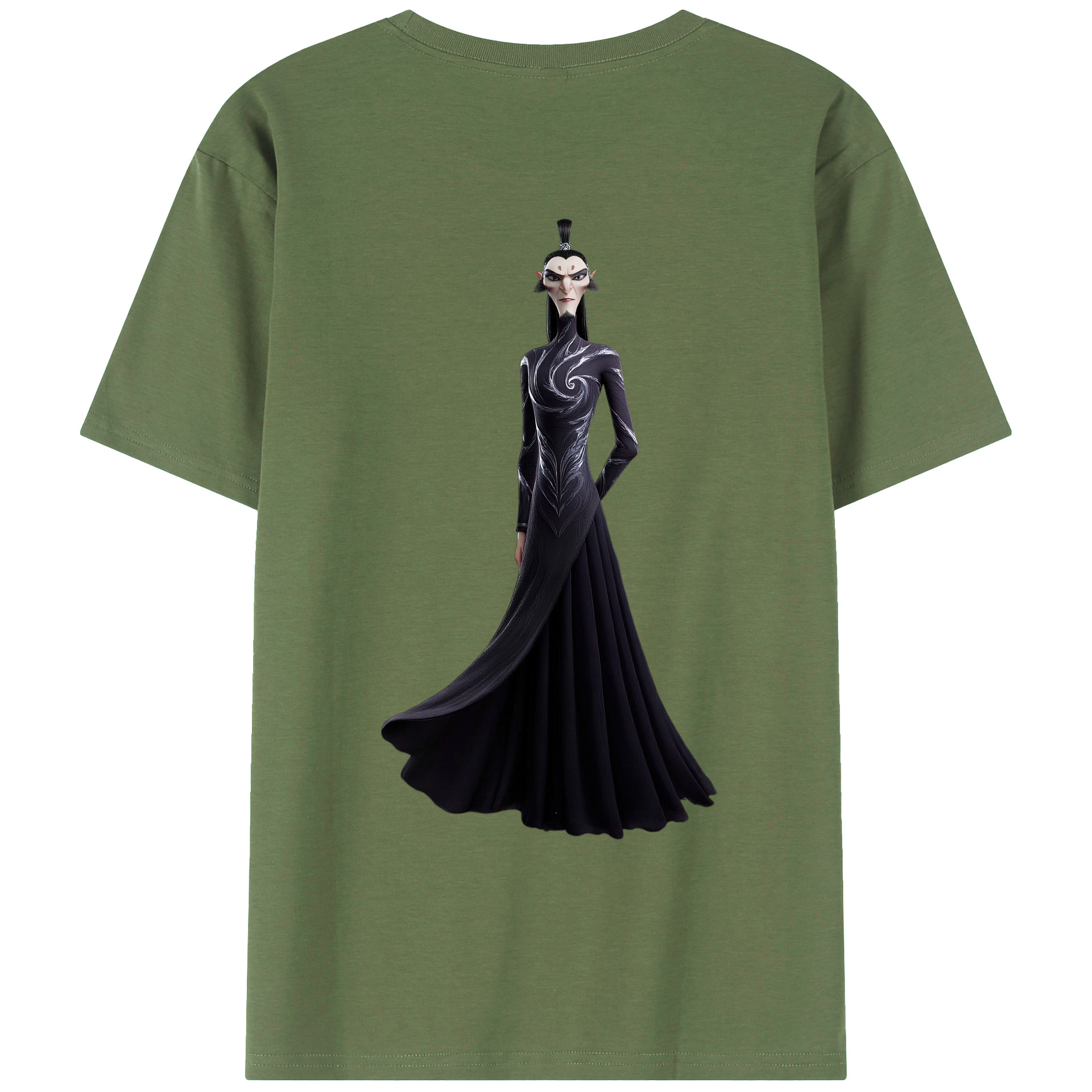 （画像用） Ne Zha 2 ナタ 魔童の大暴れ 綿100％ メンズ半袖Tシャツ（バックプリント） 通気性